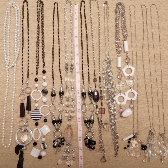 Assorted Black & White Statement Necklaces - Picture 2 of 7